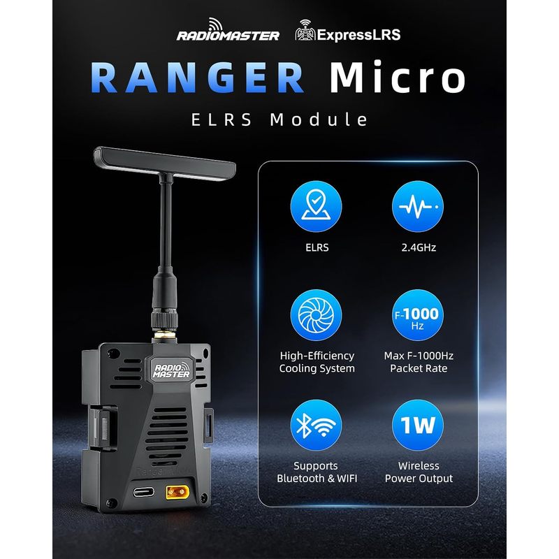 Radiomaster Ranger 2.4Ghz Elrs Module - Modulo RadioMaster Ranger Micro 2.4GHz ELRS,